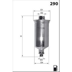 Palivový filter MECAFILTER ELE3574 - obr. 1