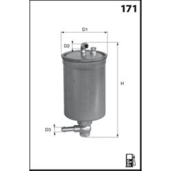 Palivový filter MECAFILTER ELG5338 - obr. 1