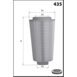 Vzduchový filter MISFAT R432 - obr. 1