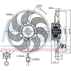 Ventilátor chladenia motora NISSENS 85703 - obr. 5