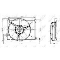 Ventilátor chladenia motora NRF 47009 - obr. 1