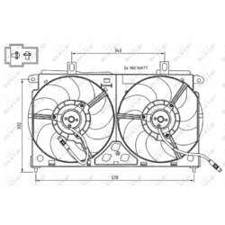 Ventilátor chladenia motora NRF 47048 - obr. 1
