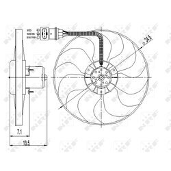 Ventilátor chladenia motora NRF 47397 - obr. 1