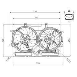 Ventilátor chladenia motora NRF 47938