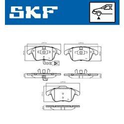 Sada brzdových platničiek kotúčovej brzdy SKF VKBP 80073 E - obr. 5