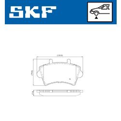 Sada brzdových platničiek kotúčovej brzdy SKF VKBP 80084 - obr. 2