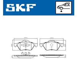 Sada brzdových platničiek kotúčovej brzdy SKF VKBP 80127 - obr. 2