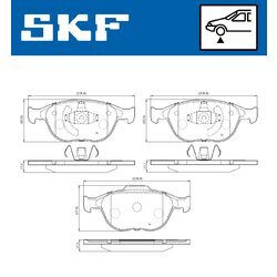 Sada brzdových platničiek kotúčovej brzdy SKF VKBP 80219 - obr. 5