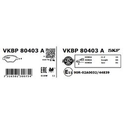 Sada brzdových platničiek kotúčovej brzdy SKF VKBP 80403 A - obr. 1