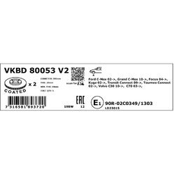 Brzdový kotúč SKF VKBD 80053 V2 - obr. 2