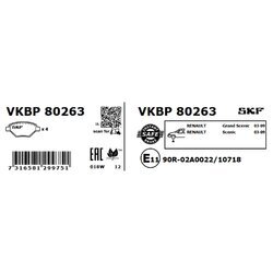 Sada brzdových platničiek kotúčovej brzdy SKF VKBP 80263 - obr. 1
