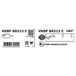 Sada brzdových platničiek kotúčovej brzdy SKF VKBP 80313 E - obr. 2