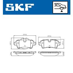 Sada brzdových platničiek kotúčovej brzdy SKF VKBP 90068 - obr. 5