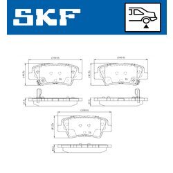 Sada brzdových platničiek kotúčovej brzdy SKF VKBP 90100 A - obr. 2