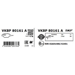 Sada brzdových platničiek kotúčovej brzdy SKF VKBP 80161 A - obr. 5