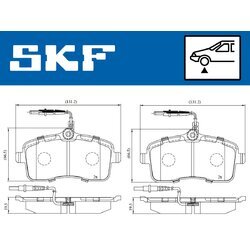 Sada brzdových platničiek kotúčovej brzdy SKF VKBP 80232 E