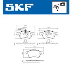 Sada brzdových platničiek kotúčovej brzdy SKF VKBP 80573 E