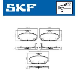 Sada brzdových platničiek kotúčovej brzdy SKF VKBP 80577 A - obr. 6