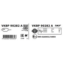 Sada brzdových platničiek kotúčovej brzdy SKF VKBP 90282 A - obr. 1