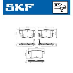 Sada brzdových platničiek kotúčovej brzdy SKF VKBP 90451 A