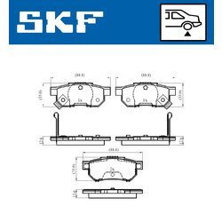 Sada brzdových platničiek kotúčovej brzdy SKF VKBP 90624 A - obr. 2