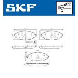 Sada brzdových platničiek kotúčovej brzdy SKF VKBP 80176 E - obr. 6