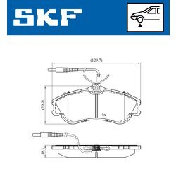 Sada brzdových platničiek kotúčovej brzdy SKF VKBP 80281 E