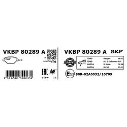 Sada brzdových platničiek kotúčovej brzdy SKF VKBP 80289 A - obr. 2