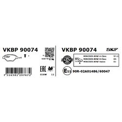 Sada brzdových platničiek kotúčovej brzdy SKF VKBP 90074 - obr. 5