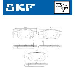 Sada brzdových platničiek kotúčovej brzdy SKF VKBP 90192 A - obr. 2