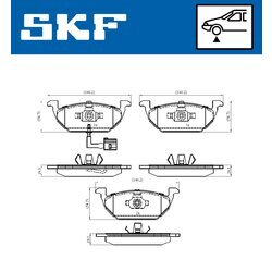 Sada brzdových platničiek kotúčovej brzdy SKF VKBP 80004 E - obr. 4