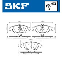 Sada brzdových platničiek kotúčovej brzdy SKF VKBP 80123 - obr. 5
