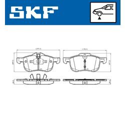 Sada brzdových platničiek kotúčovej brzdy SKF VKBP 80385