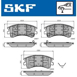Sada brzdových platničiek kotúčovej brzdy SKF VKBP 80421 A