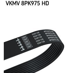 Ozubený klinový remeň SKF VKMV 8PK975 HD