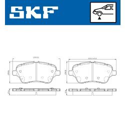 Sada brzdových platničiek kotúčovej brzdy SKF VKBP 80202 - obr. 6