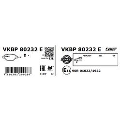 Sada brzdových platničiek kotúčovej brzdy SKF VKBP 80232 E - obr. 2