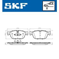 Sada brzdových platničiek kotúčovej brzdy SKF VKBP 80269 E
