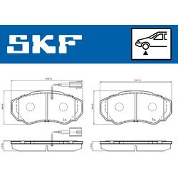Sada brzdových platničiek kotúčovej brzdy SKF VKBP 80273 E