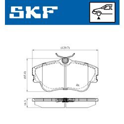 Sada brzdových platničiek kotúčovej brzdy SKF VKBP 80321