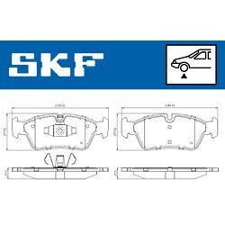 Sada brzdových platničiek kotúčovej brzdy SKF VKBP 80399