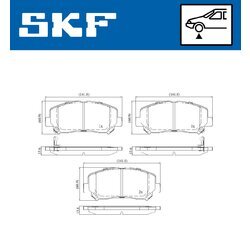 Sada brzdových platničiek kotúčovej brzdy SKF VKBP 80406 A - obr. 2