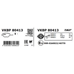 Sada brzdových platničiek kotúčovej brzdy SKF VKBP 80413 - obr. 1