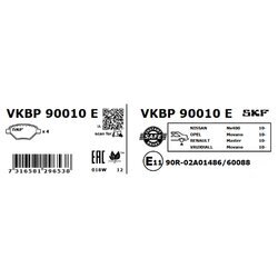 Sada brzdových platničiek kotúčovej brzdy SKF VKBP 90010 E - obr. 1