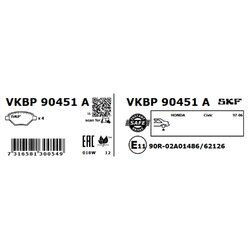 Sada brzdových platničiek kotúčovej brzdy SKF VKBP 90451 A - obr. 1