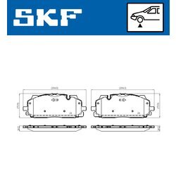 Sada brzdových platničiek kotúčovej brzdy SKF VKBP 80360 - obr. 5