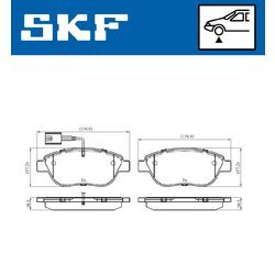 Sada brzdových platničiek kotúčovej brzdy SKF VKBP 80427 E - obr. 6