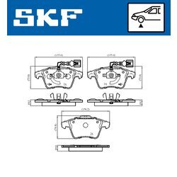 Sada brzdových platničiek kotúčovej brzdy SKF VKBP 81041 E