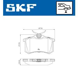 Sada brzdových platničiek kotúčovej brzdy SKF VKBP 90001 - obr. 4