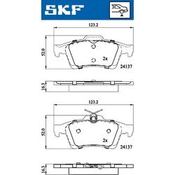 Sada brzdových platničiek kotúčovej brzdy SKF VKBP 90148 - obr. 6